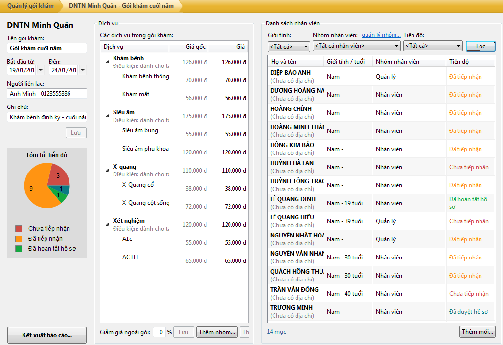 Phần mềm quản lý phòng khám EVOMED